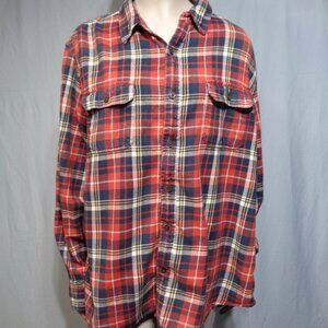 Men's Urban Pipeline red, blue, & white flannel in size X-large